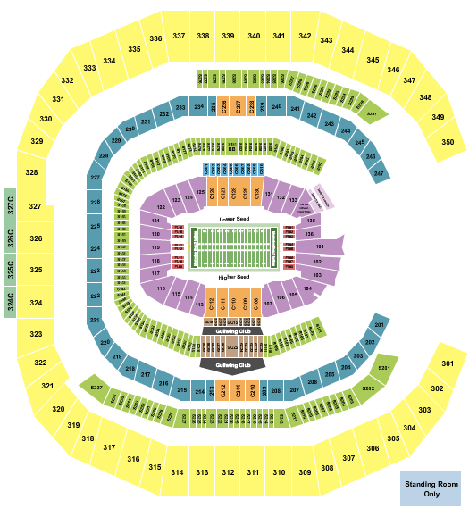 Mercedes-Benz Stadium Peach Bowl Seating Chart